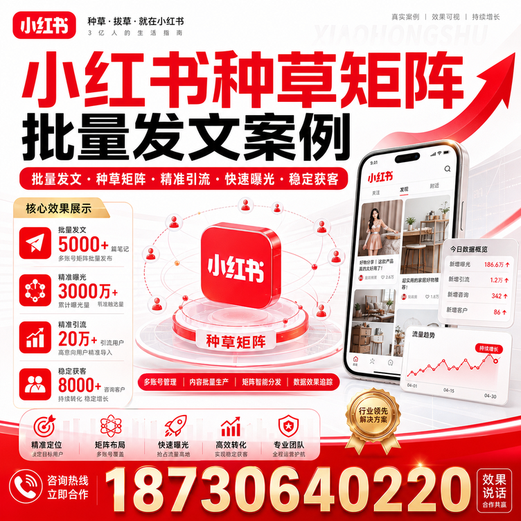 湛江小红书种草矩阵批量发文案例